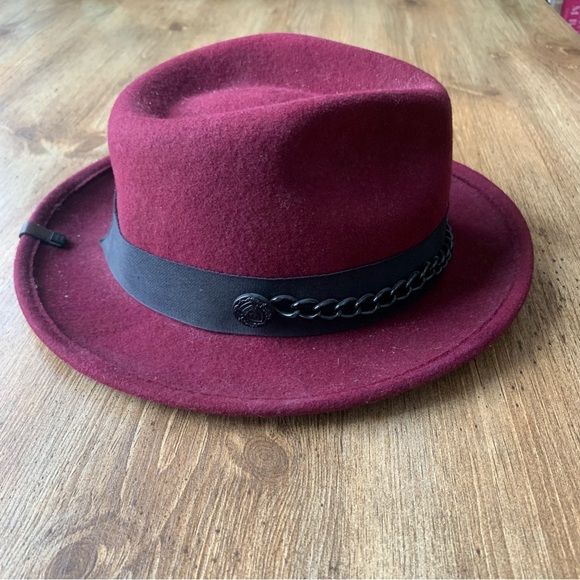 Rudsak Burgundy Fedora Wool Hat - Picture 4 of 7